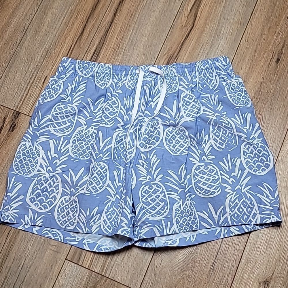 Chubbies Men’s XXL 5.5” Classic Swim Trunks Blue Pineapple Print Shorts